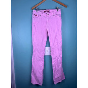 Southpole Pink Corduroy Bootcut Pants Size 5 | Y2K Low Rise Stretch Jeans